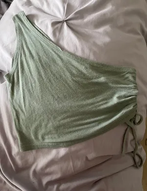 PacSun Green one shoulder top thumbnail 2
