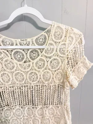 Phase One Crochet Top White Size M thumbnail 4