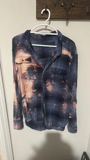 Atlanta braves distressed flannel Blue Size XL thumbnail 2