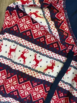Lanz 2 piece Fair Isle Reindeer Winter Pajama Set small thumbnail 4