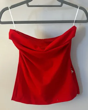 Red Strapless Top thumbnail 1