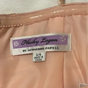 Hailey Logan by Adrianna Papell Pink & Gold‎ Formal Prom Maxi Dress Juniors 3/4 thumbnail 3