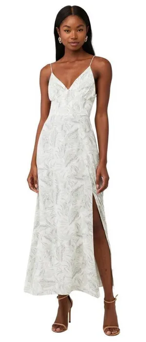 MinkPink Providence Midi Dress in White Small Womens Cocktail Slip Satin thumbnail 1