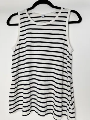 Old Navy Navy and White Striped Tee thumbnail 2