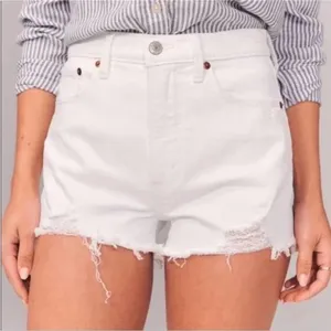 Abercrombie & Fitch Women’s The Cutoff Short Size 27/4 High Rise White Distress thumbnail 5
