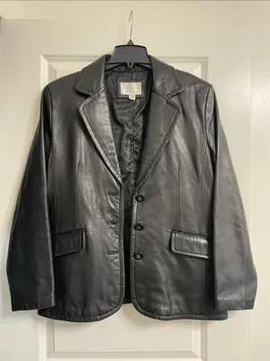 Vintage Worthington Black Leather Jacket Women’s Size Large thumbnail 3