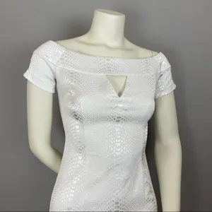 Elliatt Snakeskin White Dress Mini Off The Shoulders‎ Cut-Out Short Animal Print thumbnail 8