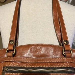 Patricia Nash Tooled Leather Poppy Tote Western, Boho, cowgirl thumbnail 3