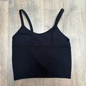 Set active black ribbed tank top thumbnail 3