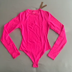 Neon Pink Fits Everybody Long Sleeve Bodysuit thumbnail 1
