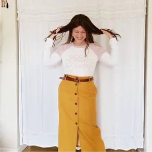 Wilfred yellow mustard pencil skirt 2‎ thumbnail 2