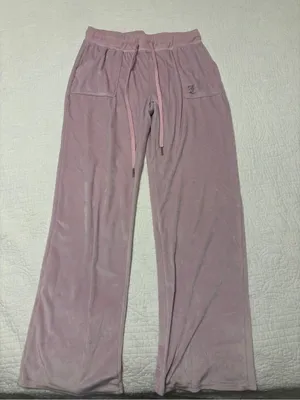 Cozy Dusty Rose Velour Lounge Juicy Couture Pants thumbnail 1