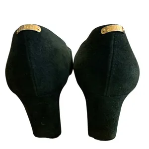 St. John Pumps Women 7B Green Suede Pointed Toe Kitten Heel Made in Italy Luxury thumbnail 6