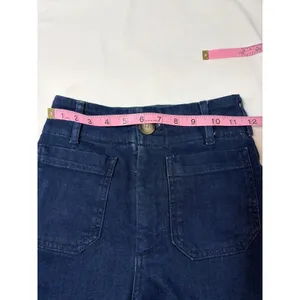 Maeve Colette Crop Wide Leg Jeans Dark Wash High Rise 23T Tall thumbnail 8