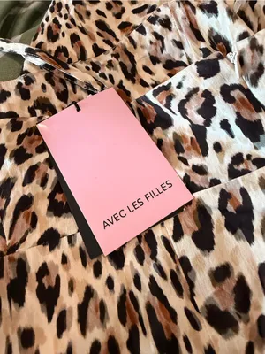 NWT Avec Les Filles Leopard Print Bodycon Mini Dress Size 4 Spaghetti Straps thumbnail 5