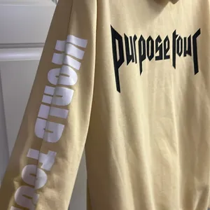 Justin Bieber Tan Purpose World Tour Hoodie with Kangaroo Pocket- Large thumbnail 7