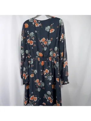 LOFT Floral Smocked Waist Dress Medium NWT thumbnail 11