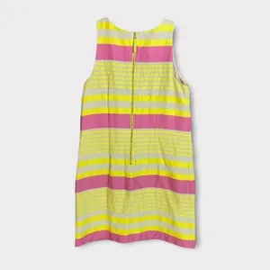 LOFT Pink Yellow Stripe Shift Dress Size 8 thumbnail 4