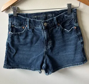 American Eagle Outfitters Dark Blue Denim Shorts thumbnail 1