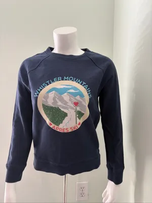 J. Crew Whistler Mountains Apres Ski Crewneck Sweatshirt XS thumbnail 5