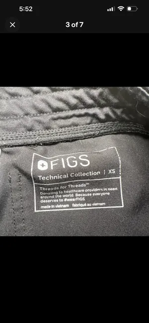 FIGS Zamora Scrub Pants Jogger Black thumbnail 3