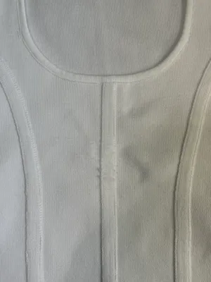 White Corset Crop Top thumbnail 3