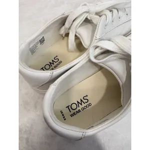 TOMS Fenix Low White Leather Lace Up Sneakers Womens 8.5 thumbnail 8