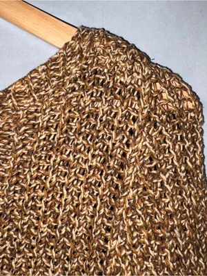 Lauren Ralph Lauren Sweater Medium Brown Cotton Knit Sweater Pullover Preppy thumbnail 3