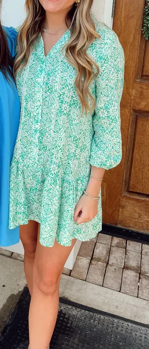 Zara Blue/Green Mini Dress thumbnail 1