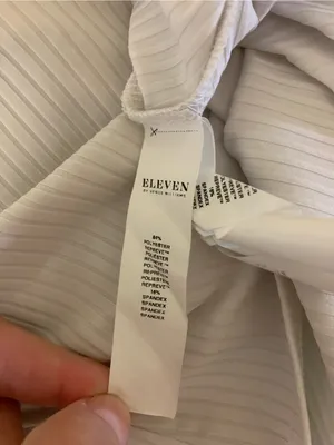 Eleven By Venus Williams White Ribbed Square Neck Tank Top Tennis Athleisure S thumbnail 6