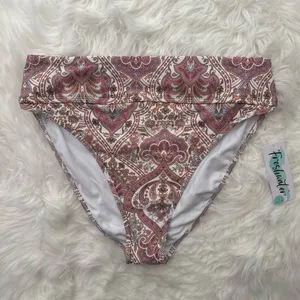 Freshwater Print High Leg Swim Bottoms Size Large thumbnail 2