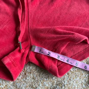 Juicy Couture Red‎ Velour Rhinestone Logo Shorts Vtg Y2K McBling Baddie Small thumbnail 5
