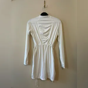 ATHLETA Tidal Ruched Long Sleeve Rash Guard Swim Cover Up Tunic Dress Size S thumbnail 5