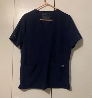 Figs Technical Collection 3 Pockets Women’s Size XL Blue Scrub Top thumbnail 1