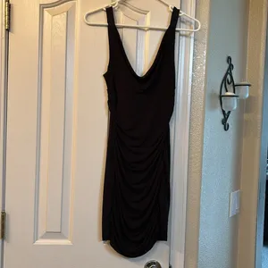 Ruby Rox black little black dress with zipper cut out back thumbnail 3