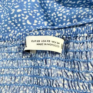 ZARA Blue & White Floral Printed Cami Midi Dress - Size XS 💙✨ thumbnail 14