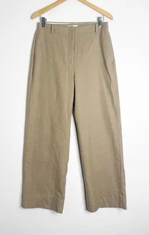 Banana Republic High-Rise Modern Straight Wool Pants Size 8 Khaki thumbnail 1