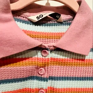 SO Striped Polo Top Size XS thumbnail 4