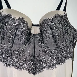 Sexy - 36B Victoria’s Secret Nude and Black Lace Corset Top thumbnail 4