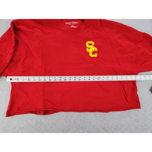 USC Trojans Shirt Womens XL Spirit Jersey Red Oversized Cropped Sweatshirt Shirt thumbnail 6