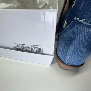 NEW Sundance Western Sojourner Boots Women’s 38 8 Denim Cowgirl Boho Made Italy thumbnail 10