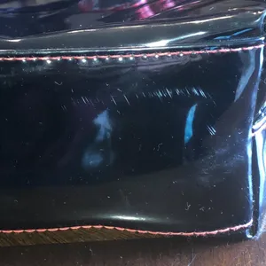 Stephanie Johnson for Saks Fifth Avenue Black Patent Leather Classic Bag Tote thumbnail 11