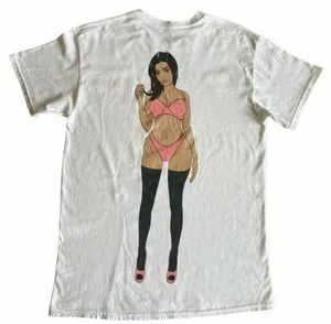 Kylie Jenner Shop White "THICK" Kim K Graphic Tee - Size Small thumbnail 1