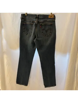 Levi's 505 Straight Leg Mid Rise Med Wash Denim Jeans Size 8 thumbnail 2