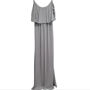 Show Me Your Mumu Caitlin Formal Ruffle Maxi Dress Size‎ Small in Charcoal thumbnail 5