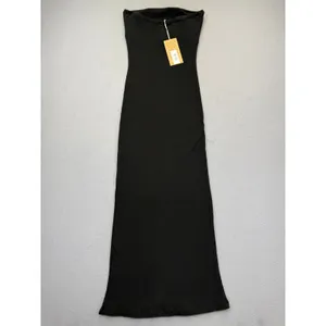 Project‎ Social T Allora Rib Strapless Maxi Dress Black Small Side Slit NWT thumbnail 11