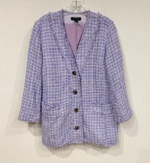 Fringe Tweed Cardigan Jacket Size 8 EUC thumbnail 2