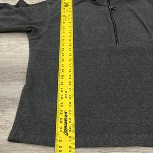 Gray 1/2 Zip Pullover Long Sleeve Lightweight Unisex Sweatshirt Size XL thumbnail 11