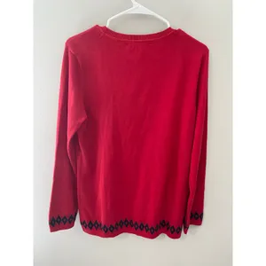 New Tommy Hilfiger Polar Bear Christmas Sweater Red Women's Large Holiday thumbnail 4