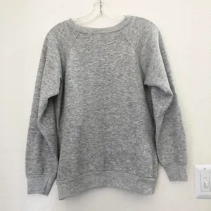 Vintage Grey Preppy Harvard crewneck sweatshirt with embroidered logo -Size M Great condition, measurements in pics thumbnail 3